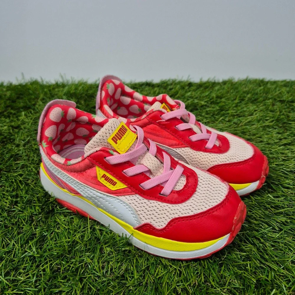Puma Cruise Rider Fruit Kids Size 10C Red Pink Strawberry Sneakers 385467-01